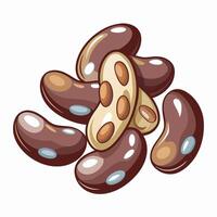 A pile of beans on a white background vector
