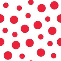 A large red polka dot pattern on a white background vector