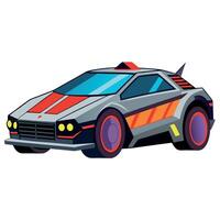 A cartoon car with a red stripe on the side vector