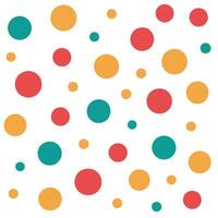 A colorful polka dot pattern on a white background vector