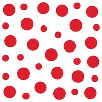 Red polka dots on white background vector
