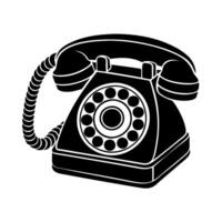 An old fashioned telephone icon on a white background vector