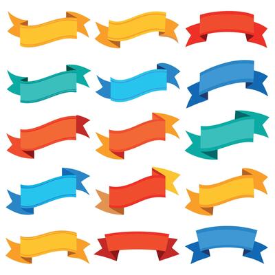Ribbons set of colorful ribbons illustration