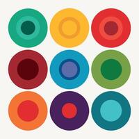 Colorful circles on a white background vector