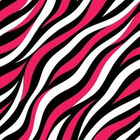 A zebra print pattern with pink and black stripes vector