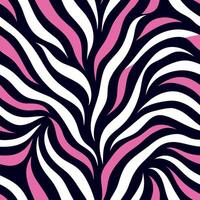 A zebra print fabric with pink and white stripes vector
