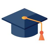 A graduation cap with a tassel on it vector
