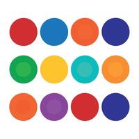 A colorful set of circles on a white background vector