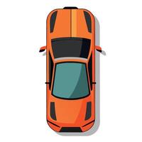Top view of a car on a white background vector