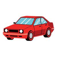 A red car on a white background vector