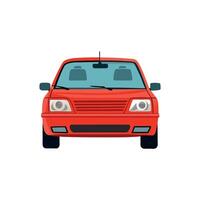 A red car on a white background vector