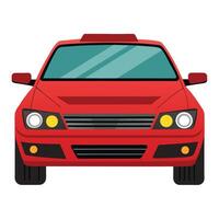 A red car on a white background vector