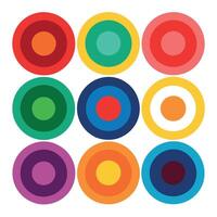 Colorful circles on white background vector