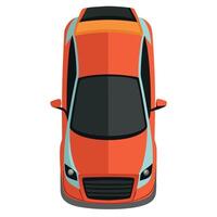 Top view of a car on a white background vector