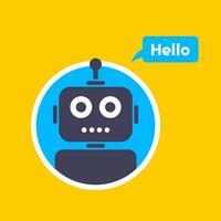 robot bot for human assistance. vector