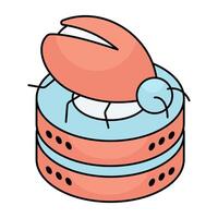 A trendy design icon of data bug vector
