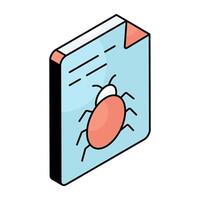 Creative design icon of file bug vector