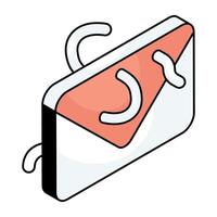 An icon design of mail Phishing vector