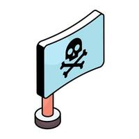Premium design icon of hacker flag vector