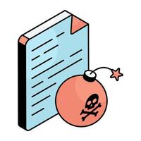 Premium design icon of hacking vector