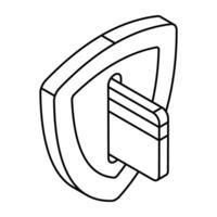 A trendy design icon of secure payment vector