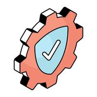 Perfect design icon of shield setting vector