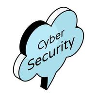 Creative design icon of cyber security vector