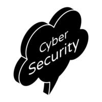 Creative design icon of cyber security vector