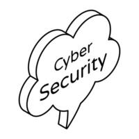 Creative design icon of cyber security vector