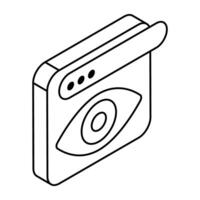 A colored design icon of web monitoring vector