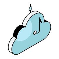 Creative design icon of phishing cloud vector