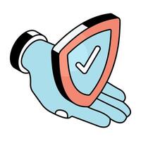 An icon design of shield vector