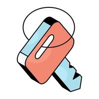 A beautiful design icon of key vector