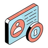 Perfect design icon of id security vector