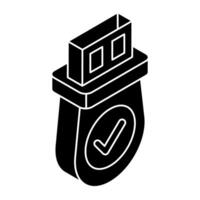 Perfect design icon of secure usb vector