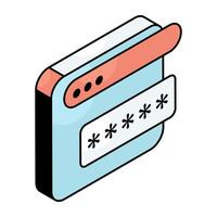 Premium design icon of web password vector