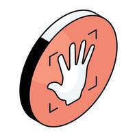 A beautiful design icon of hand scan vector