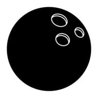 Editable design icon of bowling ball vector