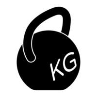 A trendy design of kettlebell vector