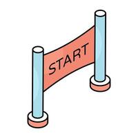 An icon design of startline vector
