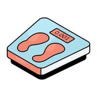 An icon design of weight scale vector
