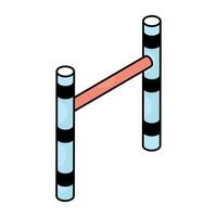 A unique design icon of pullup bar vector