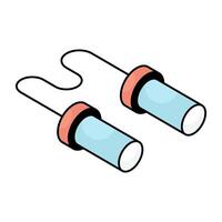 A flat design icon of skipping rope vector