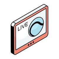 An icon design of online match vector