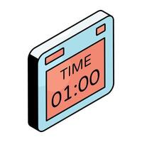 Editable design icon of digital timer vector
