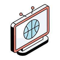 An icon design of online match vector