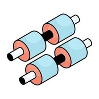 A trendy design of dumbbells vector