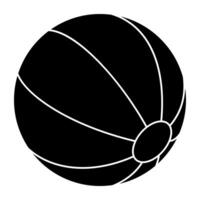Editable design icon of beach ball vector