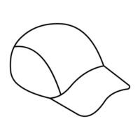 A flat design icon of cap vector