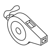 A shrill sound icon, flat design of whistle vector
